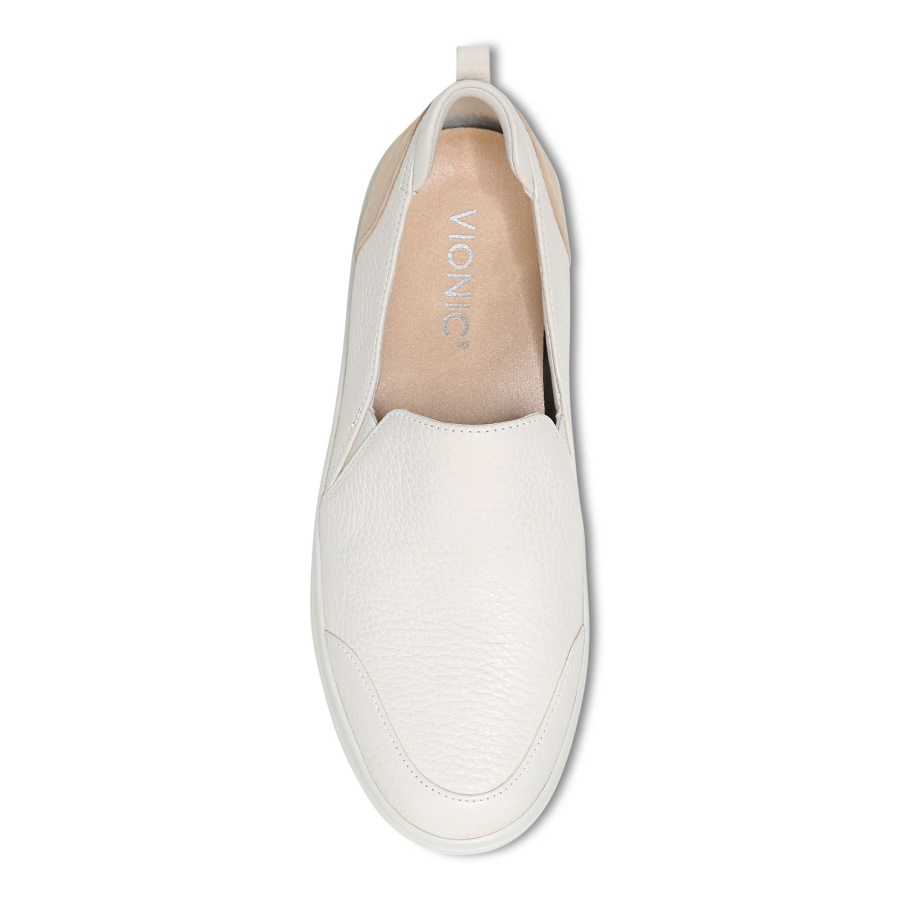Penelope Casual Slip On Vionic Cream Leather
