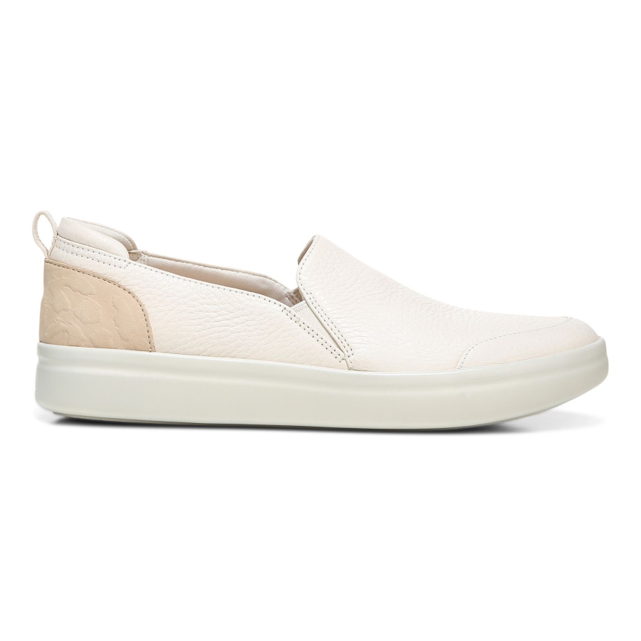 Penelope Casual Slip On Vionic Cream Leather