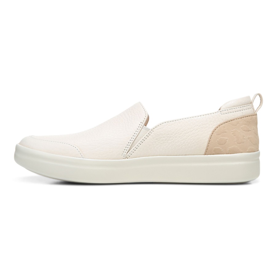 Penelope Casual Slip On Vionic Cream Leather