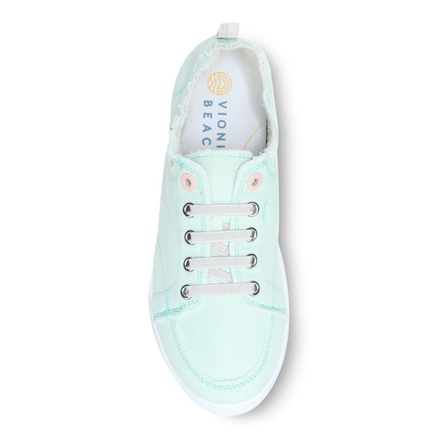 Seafoam Canvas Vionic Beach Pismo Casual Sneaker Canvas