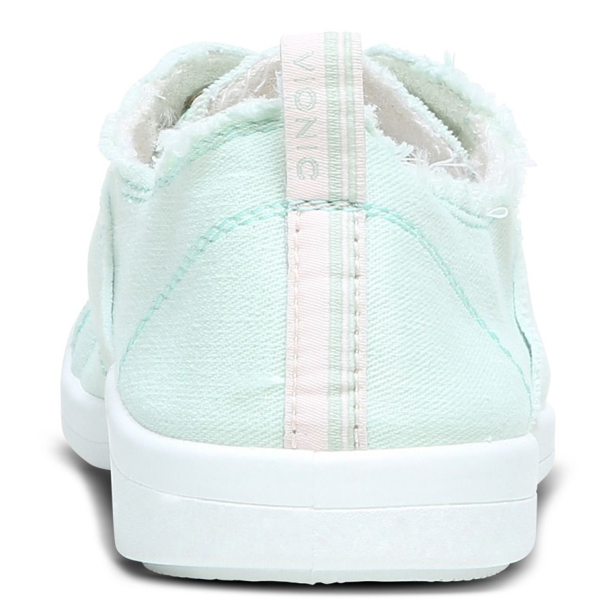 Seafoam Canvas Vionic Beach Pismo Casual Sneaker Canvas
