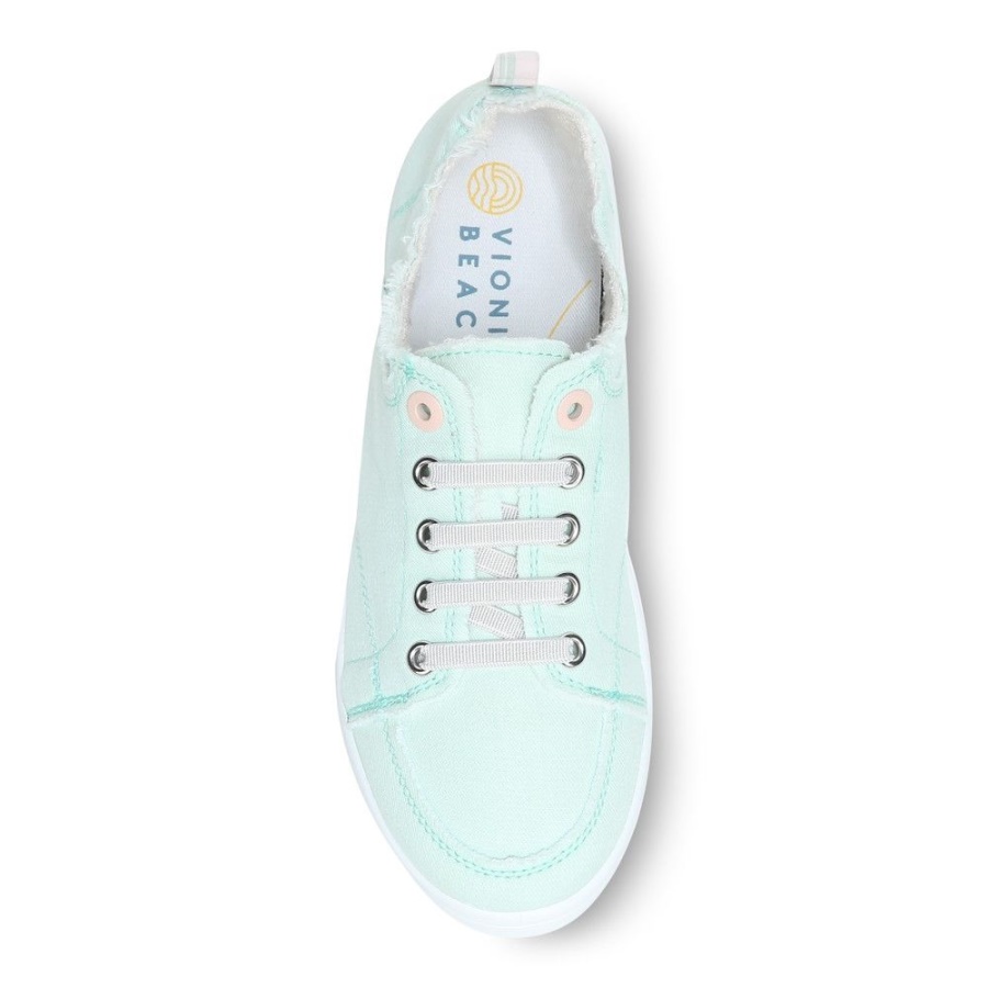 Seafoam Canvas Vionic Pismo Casual Trainer