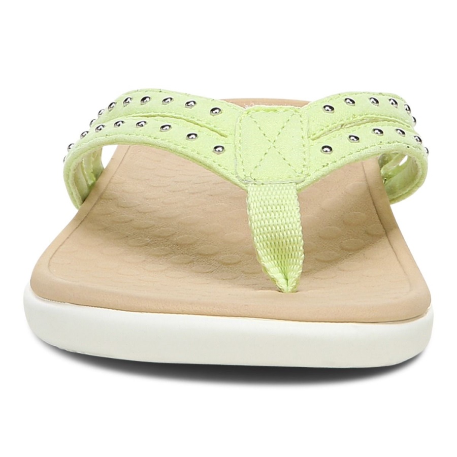 Tasha Toe Post Sandal Vionic Pale Lime