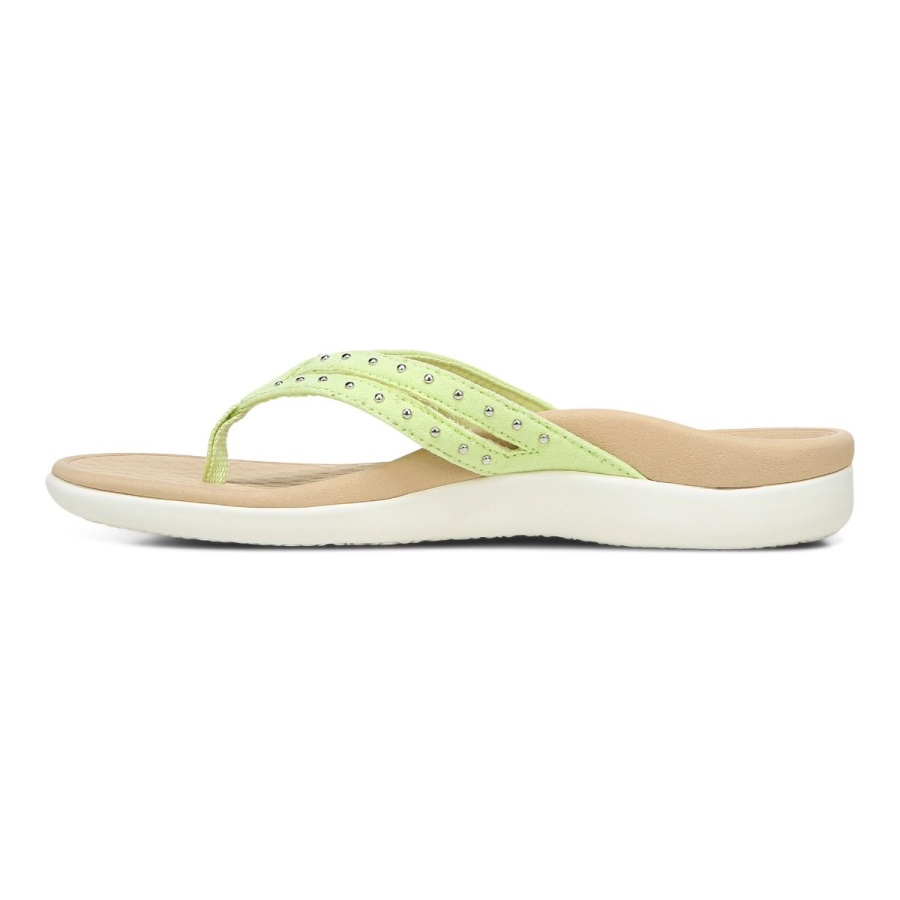 Tasha Toe Post Sandal Vionic Pale Lime