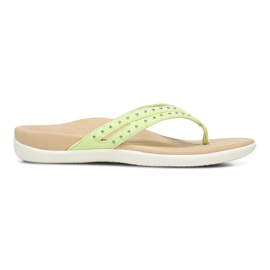 Tasha Toe Post Sandal Vionic Pale Lime