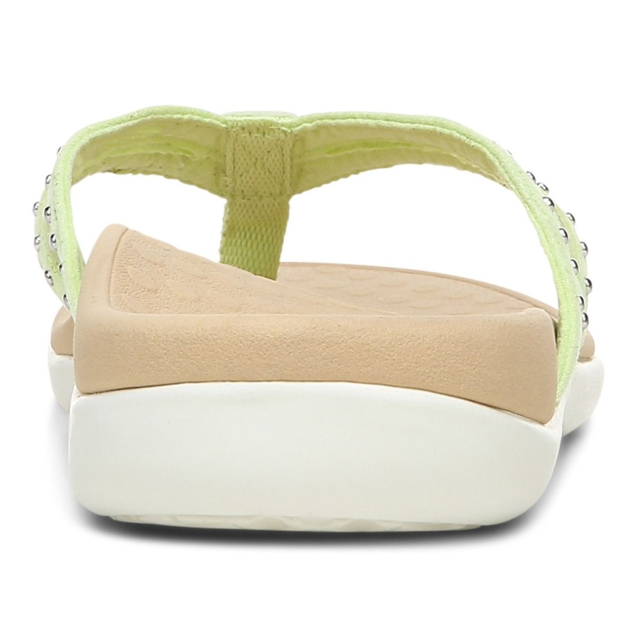Tasha Toe Post Sandal Vionic Pale Lime