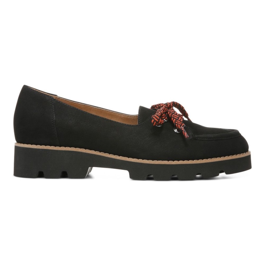 Teagan Lace Up Loafer Black Vionic