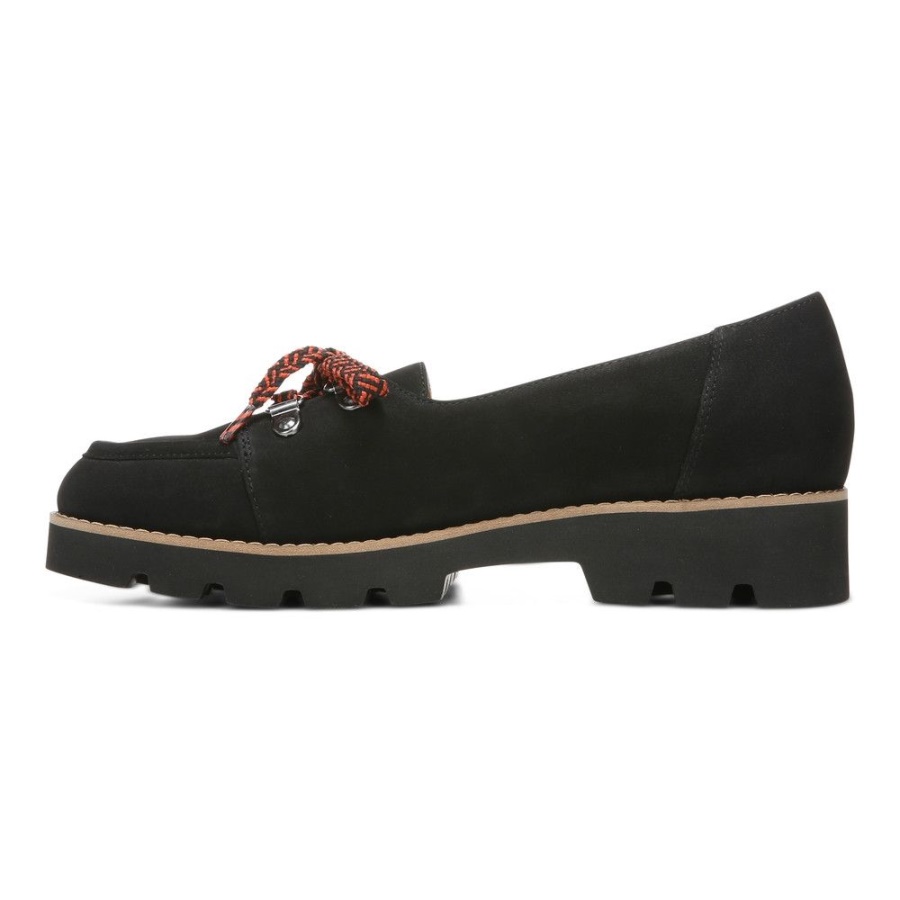 Teagan Lace Up Loafer Black Vionic