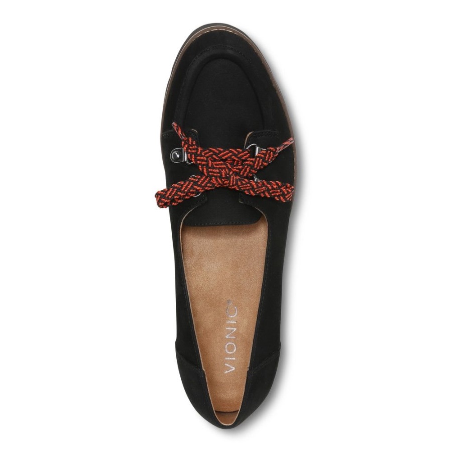 Teagan Lace Up Loafer Black Vionic