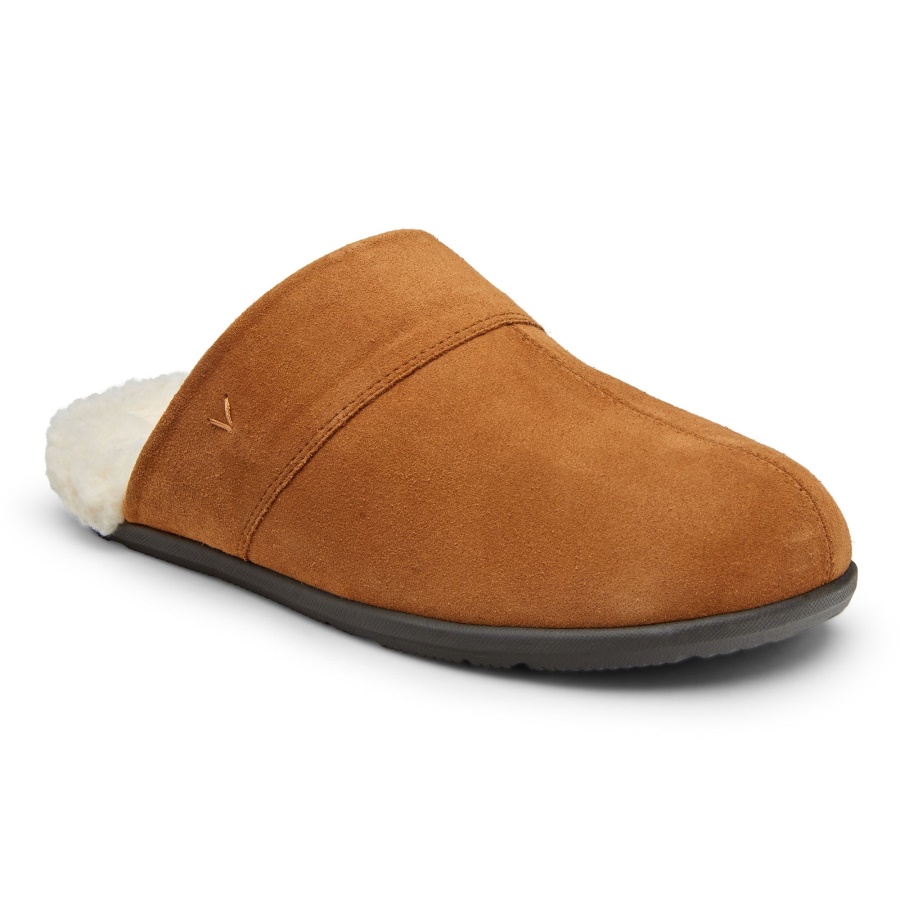 Toffee Suede Vionic Alfons Mule Slipper