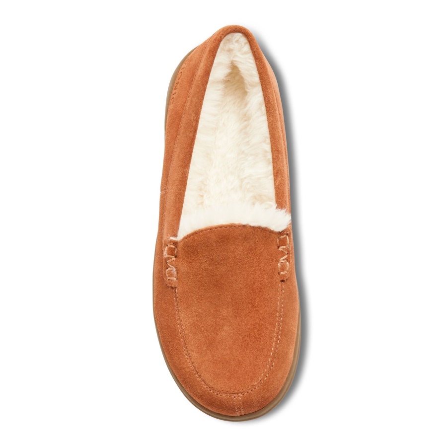Toffee Suede Vionic Lynez Slipper