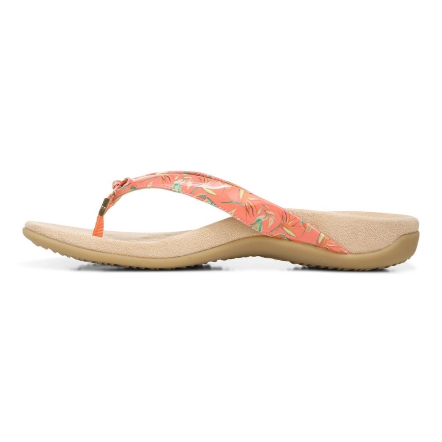 Tropical Papaya Vionic Bella Toe Post Sandal