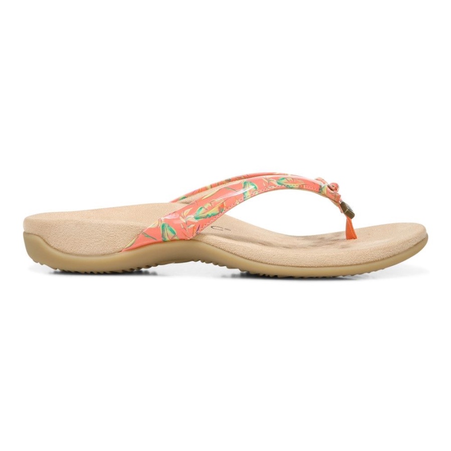 Tropical Papaya Vionic Bella Toe Post Sandal