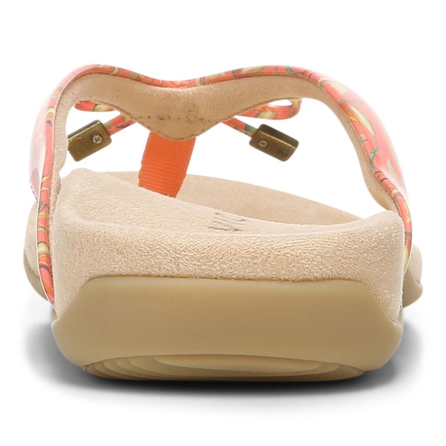 Tropical Papaya Vionic Bella Toe Post Sandal