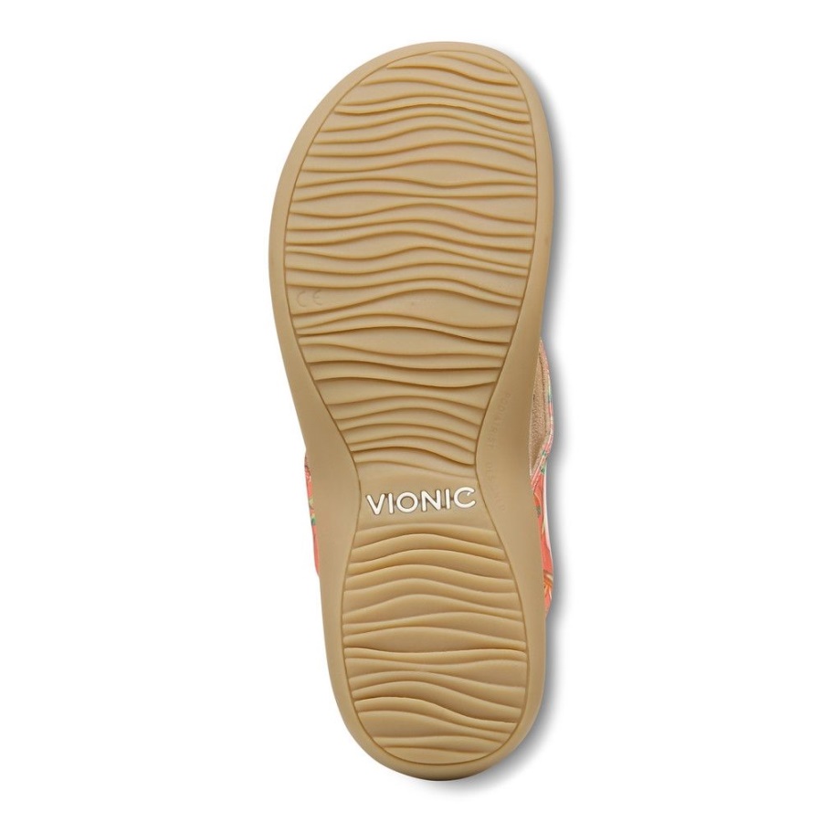 Tropical Papaya Vionic Bella Toe Post Sandal