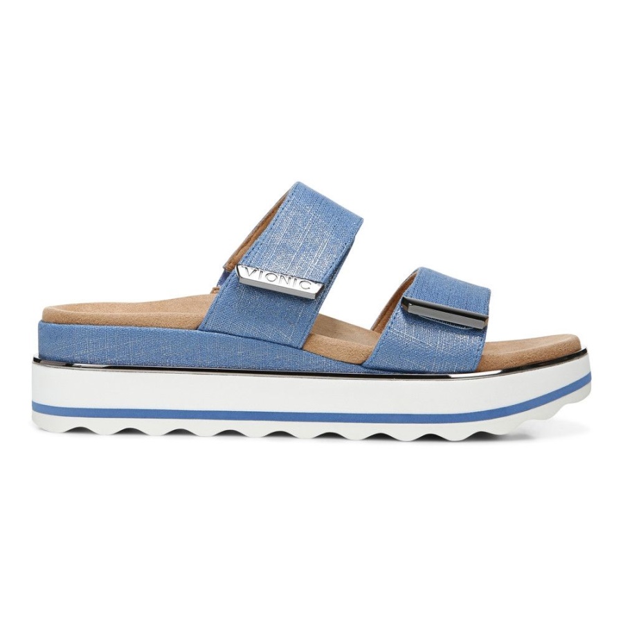 Vallarta Blue Brandie Flatform Sandal Vionic