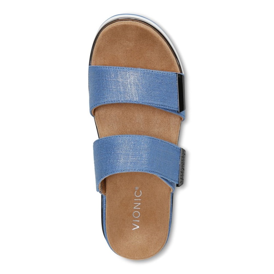 Vallarta Blue Brandie Flatform Sandal Vionic