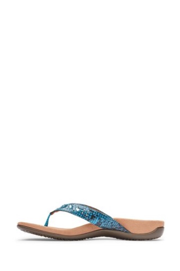 Vionic Aqua Blue Lucia Thong Toe Post Sandals
