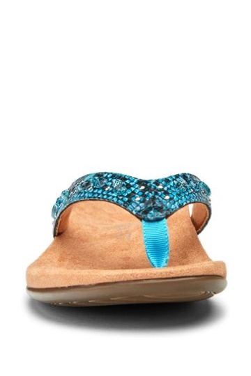 Vionic Aqua Blue Lucia Thong Toe Post Sandals