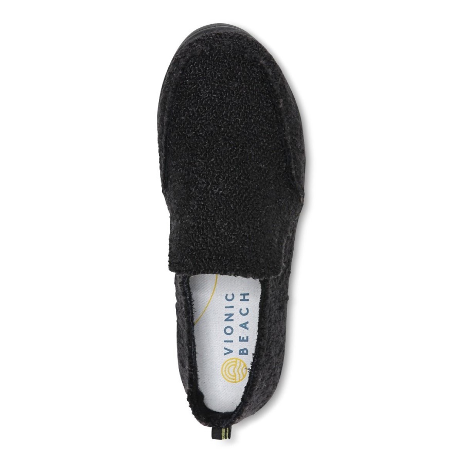 Vionic Beach Malibu Slip on Sneaker Boucle Black Boucle