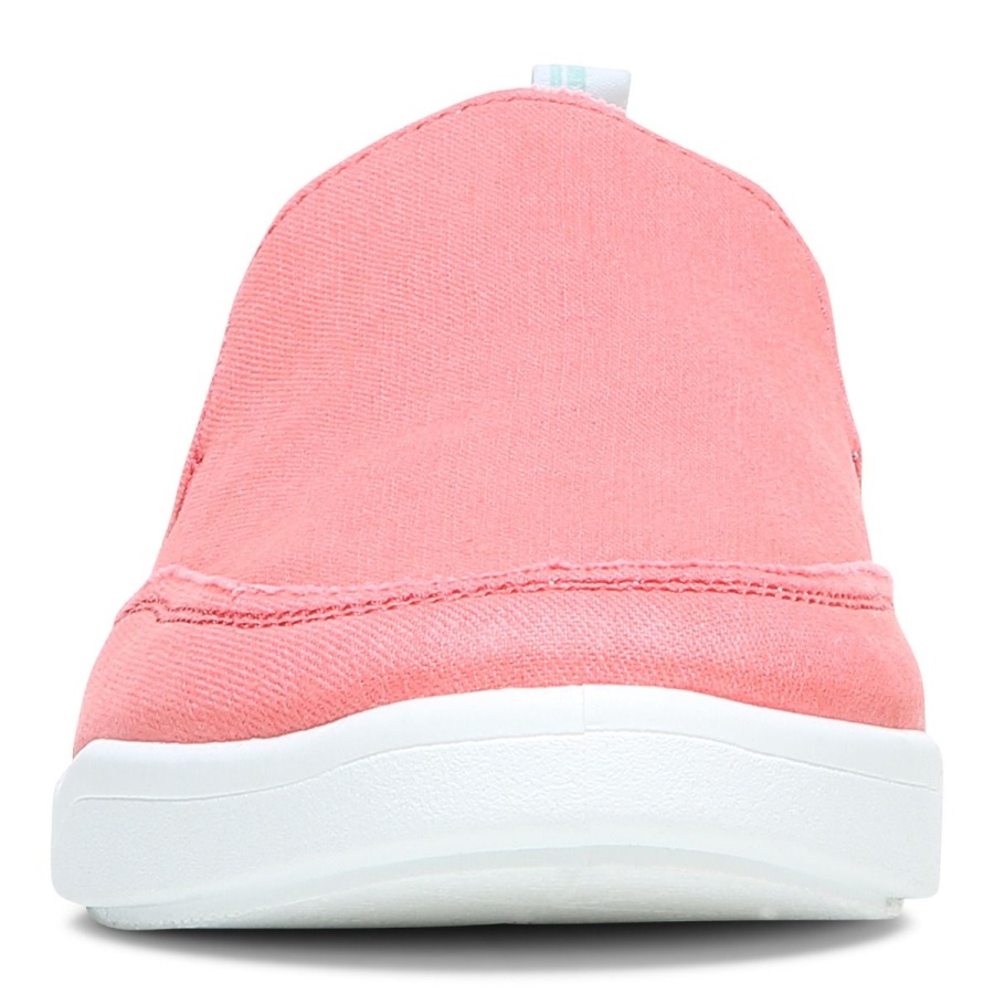 Vionic Beach Malibu Slip on Sneaker Canvas Sea Coral Canvas