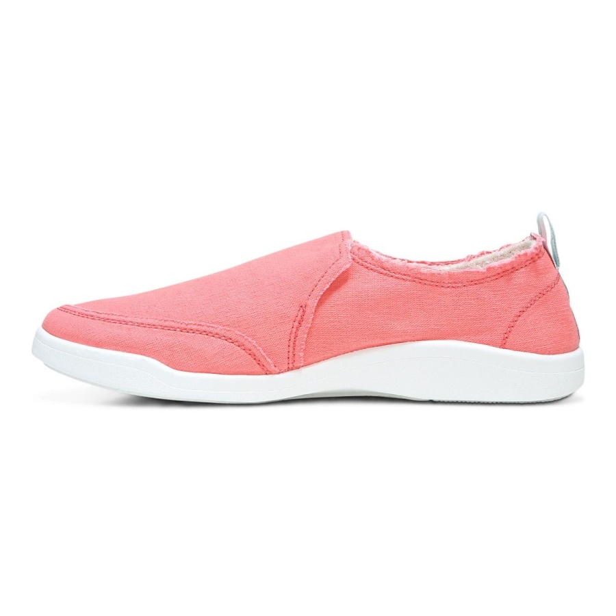 Vionic Beach Malibu Slip on Sneaker Canvas Sea Coral Canvas