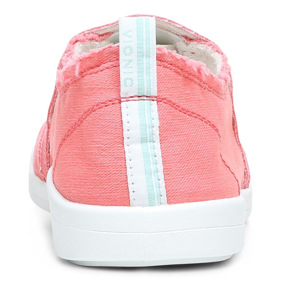 Vionic Beach Malibu Slip on Sneaker Canvas Sea Coral Canvas