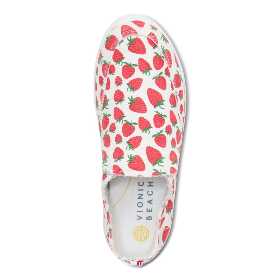 Vionic Beach Malibu Slip on Sneaker Fruit Strawberries