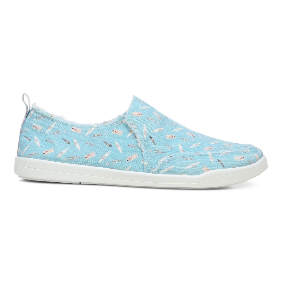 Vionic Beach Malibu Slip on Sneaker Fun in the Sun Porcelain Blue