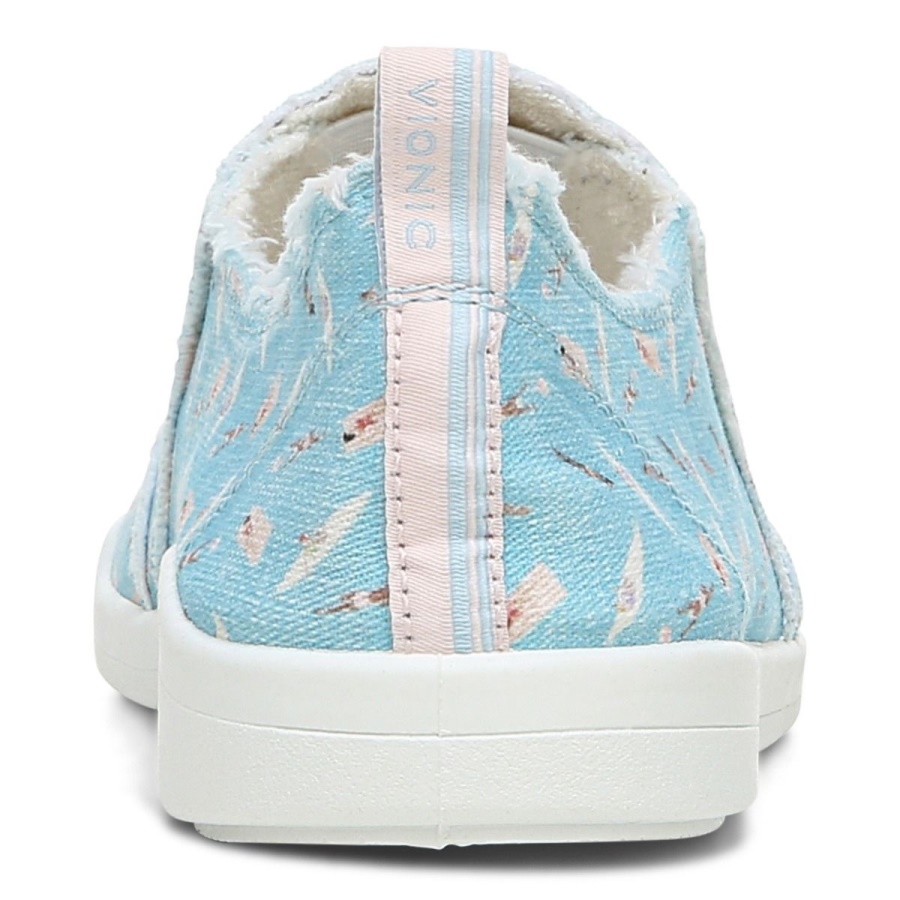 Vionic Beach Malibu Slip on Sneaker Fun in the Sun Porcelain Blue