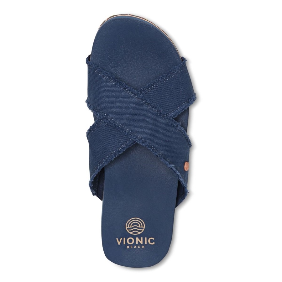 Vionic Beach Panama Sandal Navy