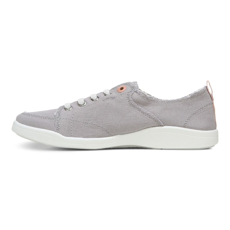 Vionic Beach Pismo Casual Sneaker Canvas Light Grey Canvas