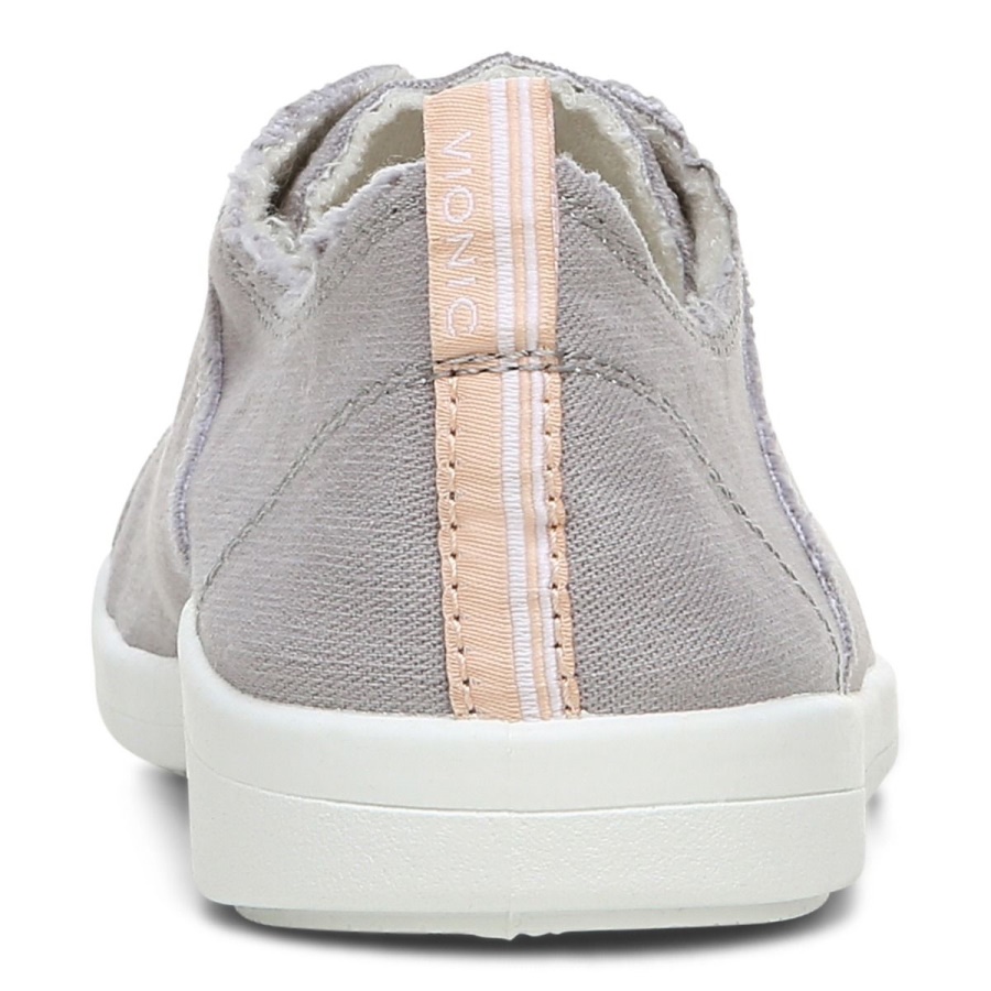 Vionic Beach Pismo Casual Sneaker Canvas Light Grey Canvas
