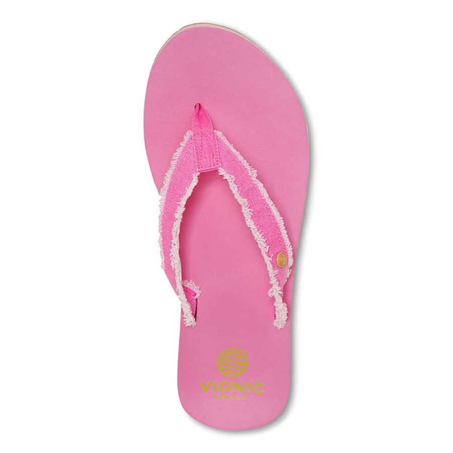 Vionic Beach Unwind Toe Post Sandal Bubblegum