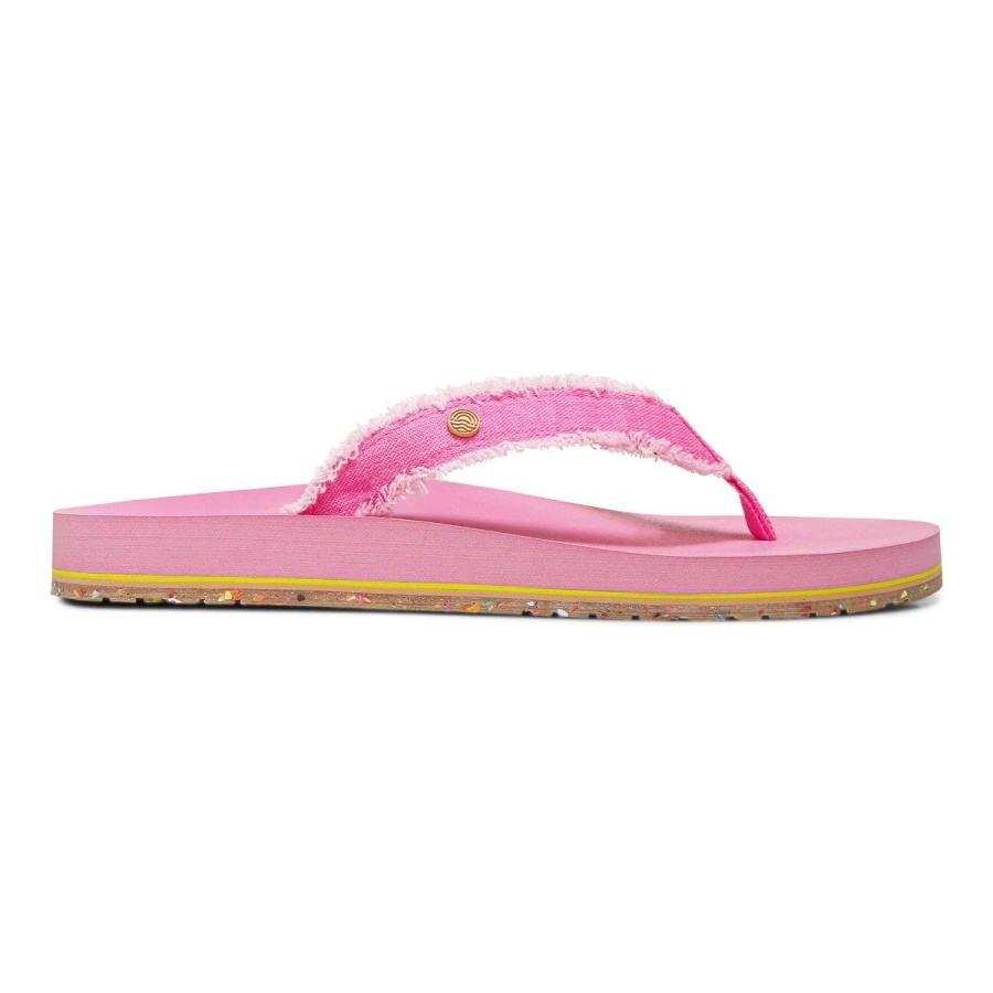 Vionic Beach Unwind Toe Post Sandal Bubblegum
