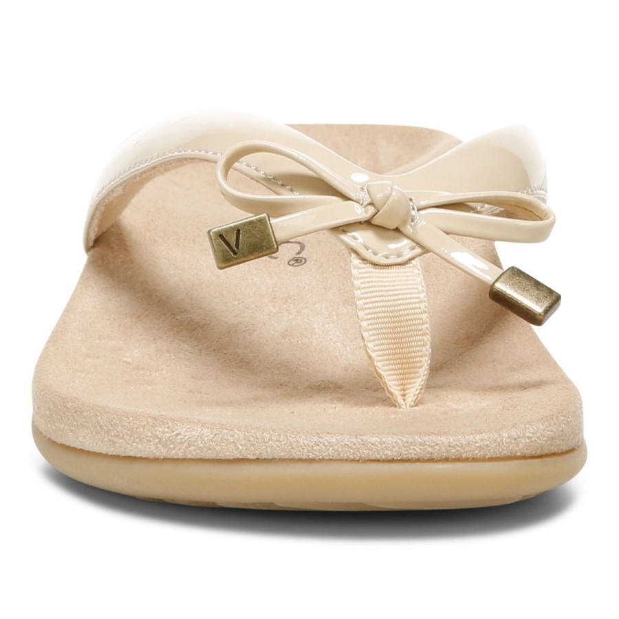 Vionic Bella Toe Post Sandal Semolina