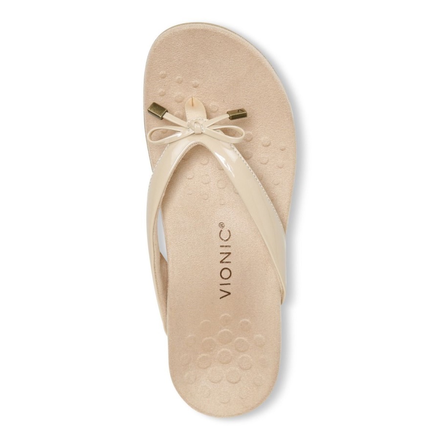 Vionic Bella Toe Post Sandal Semolina