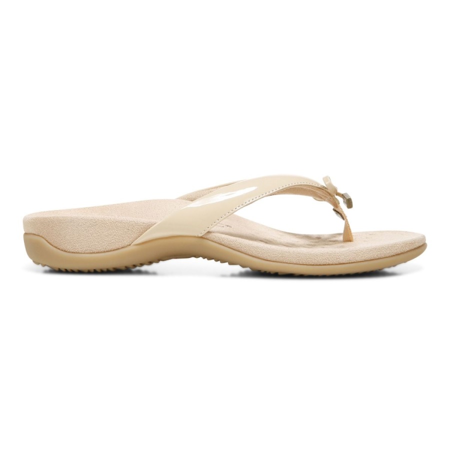 Vionic Bella Toe Post Sandal Semolina