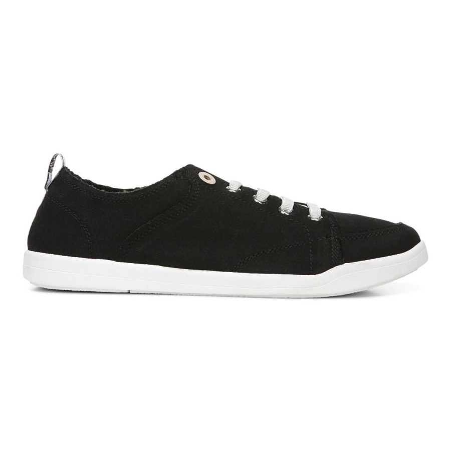 Vionic Black Canvas Beach Pismo Casual Sneaker Canvas