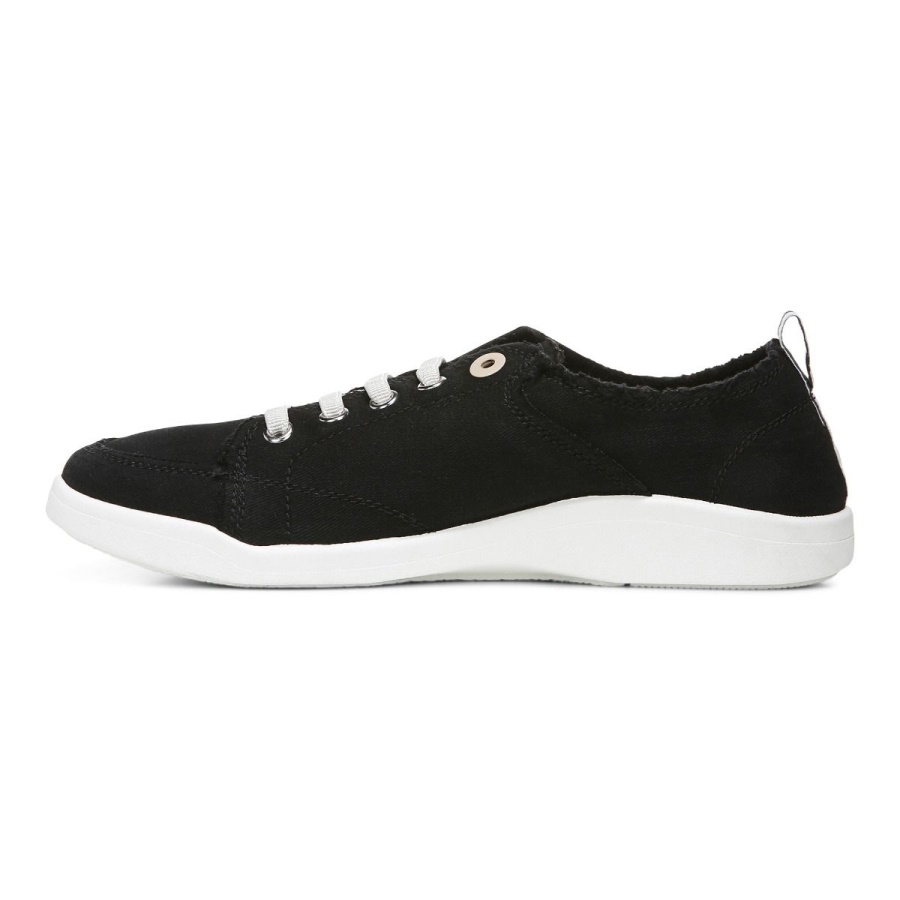 Vionic Black Canvas Beach Pismo Casual Sneaker Canvas