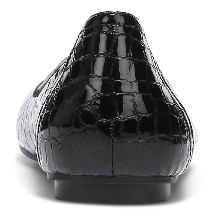 Vionic Black Croc Caroll Ballet Flat