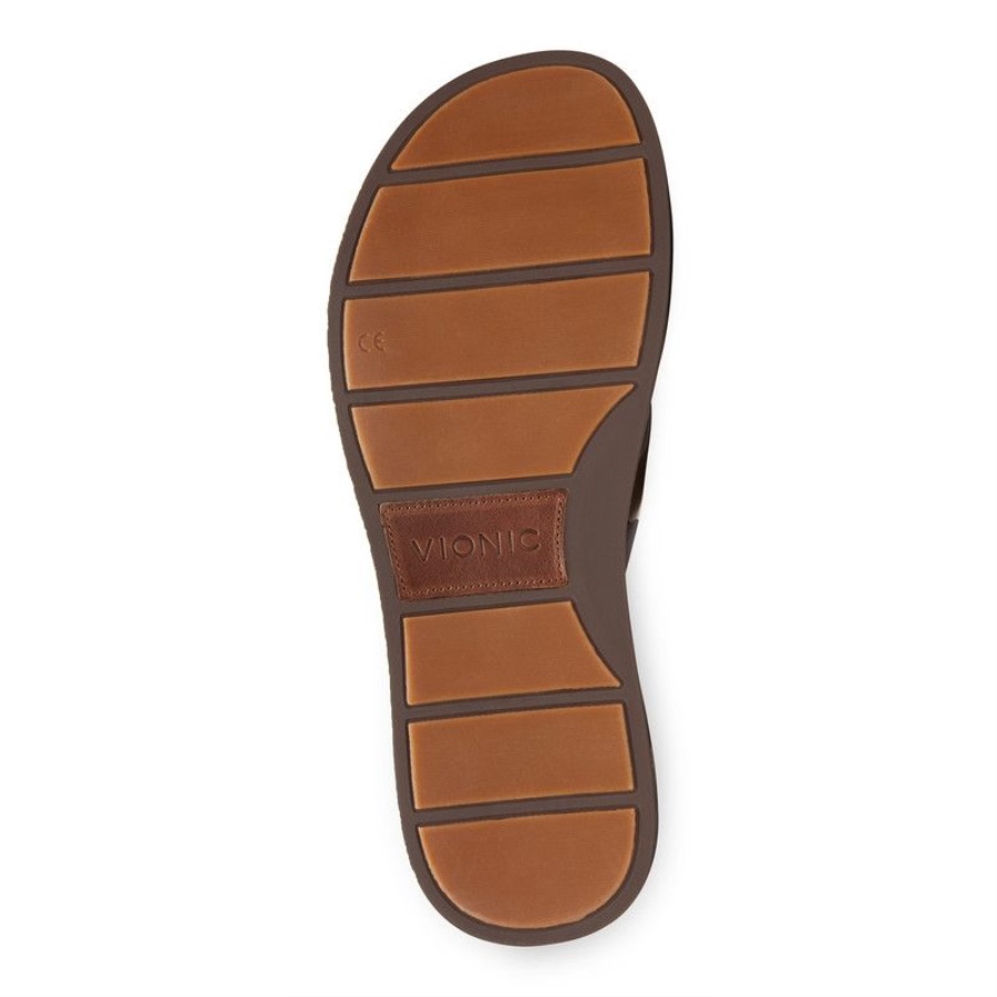 Vionic Black Elijah Toe Post Sandal