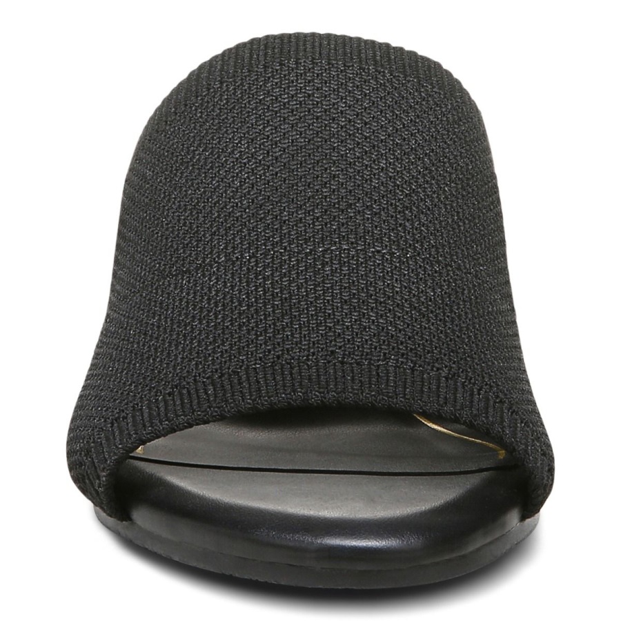 Vionic Black Fleur Heeled Sandal