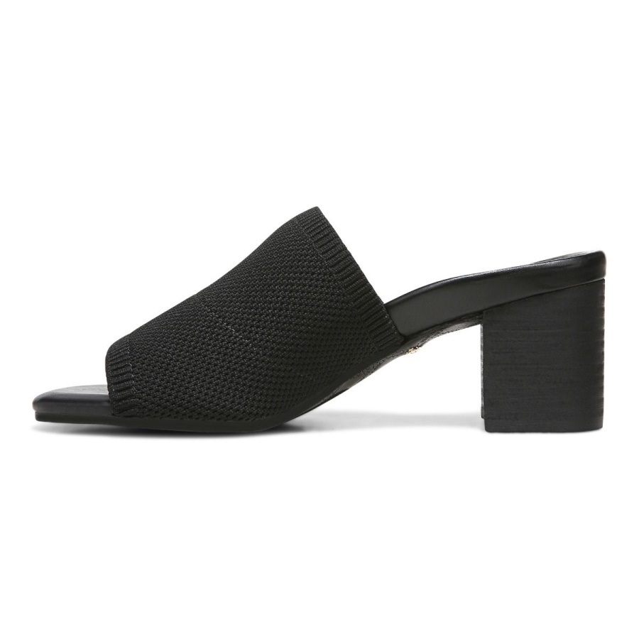 Vionic Black Fleur Heeled Sandal