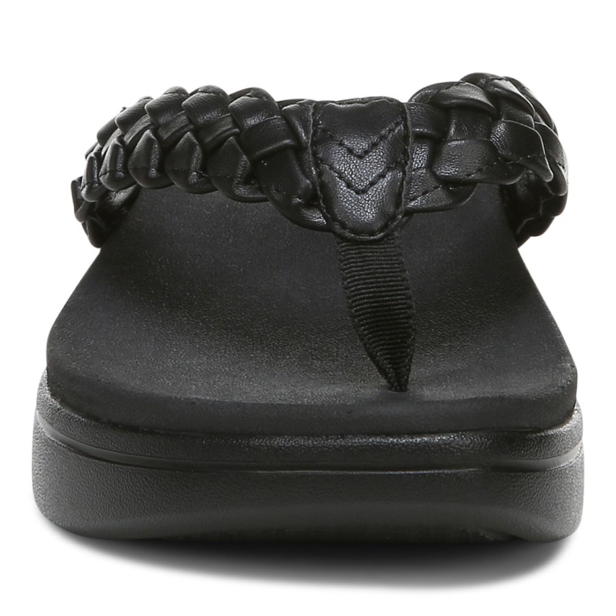 Vionic Black Kenji Platform Sandal