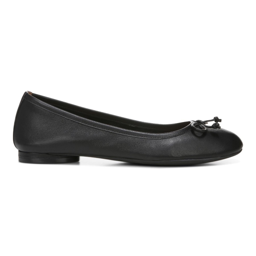 Vionic Black Leather Callisto Flat