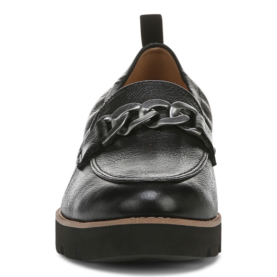 Vionic Black Leather Cynthia Loafer