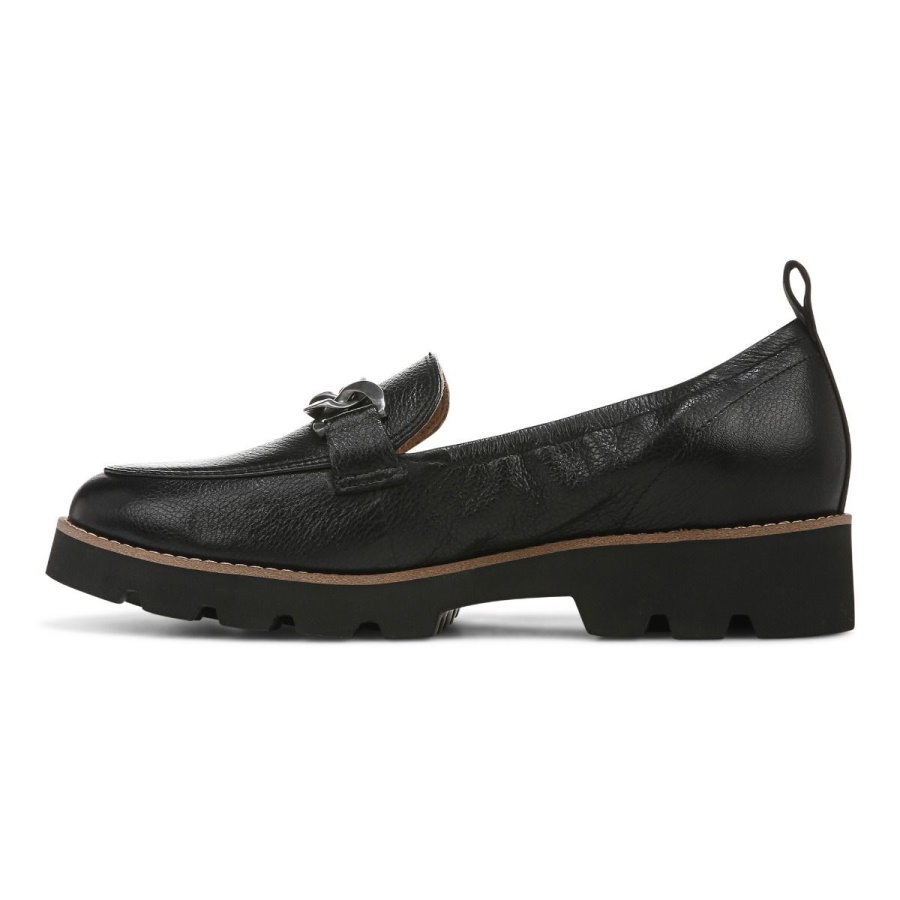Vionic Black Leather Cynthia Loafer