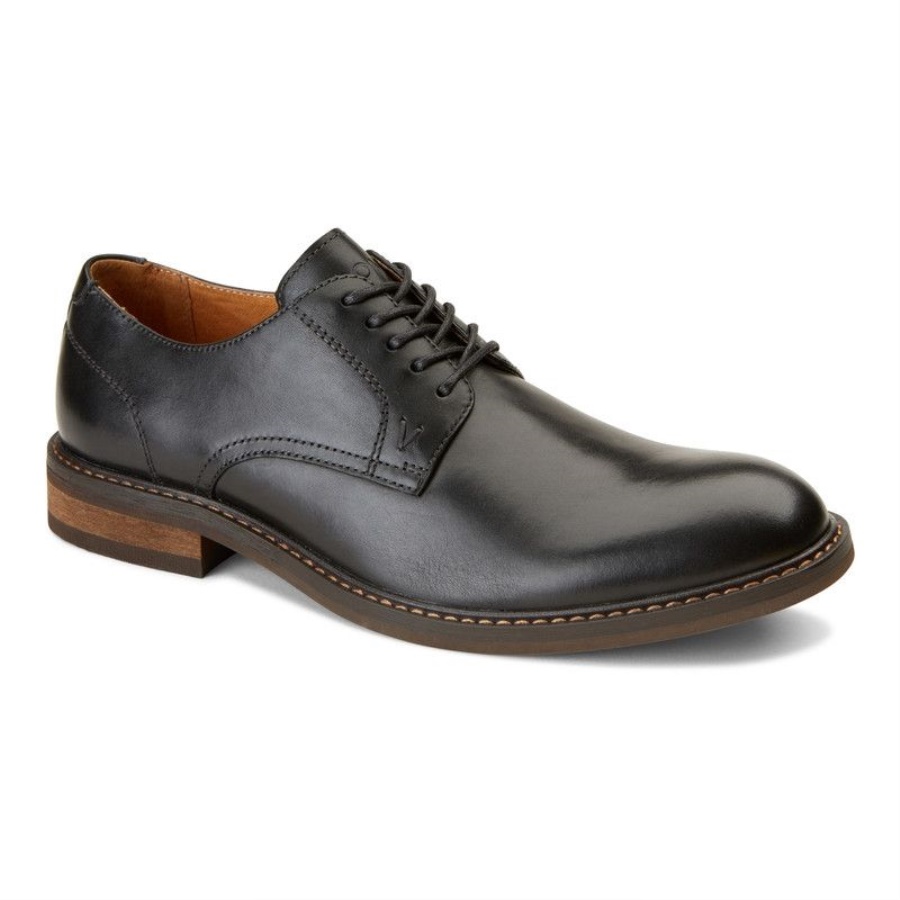 Vionic Black Leather Graham Lace Up