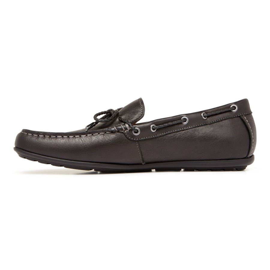 Vionic Black Leather Luca Slip On Loafer